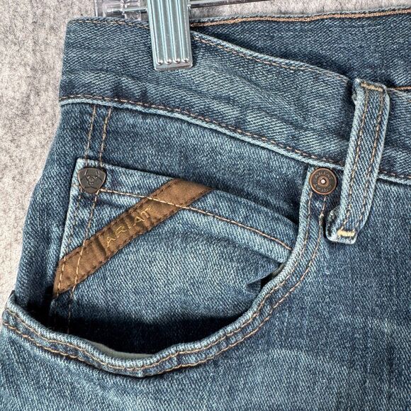 Ariat Legacy M4 Relaxed Boot Cut Jeans Mens 30x30 Blue Denim Work Wear Western - Picture 7 of 16